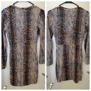 Windsor snake print bodycon dress